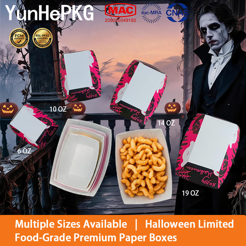 Food Snacks That Are Black - YunHePKG 100 stuks Halloween papieren voedselbootjes