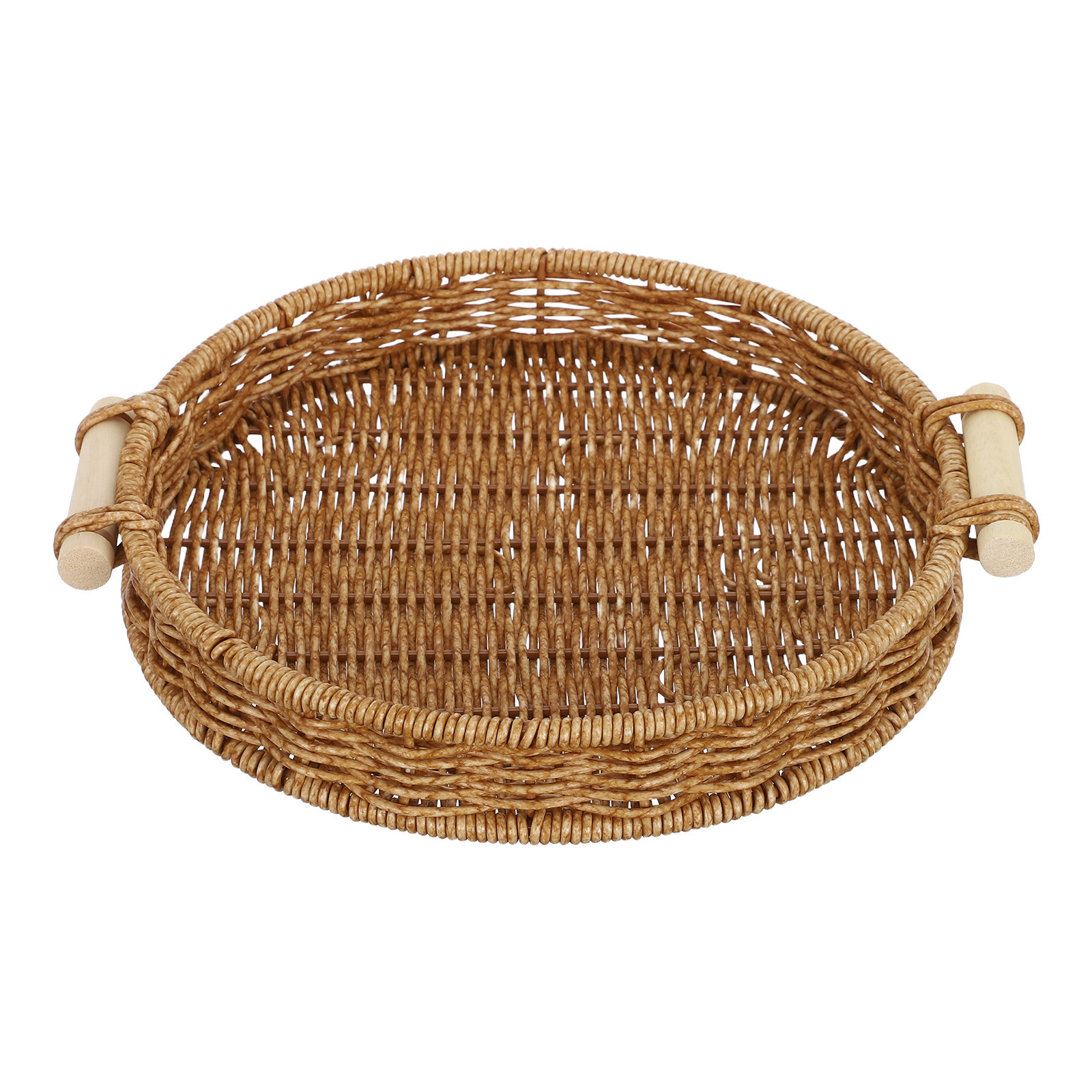 Food Snacks Drinks - Imitatie Rotan Broodmand Ronde Geweven Schaal