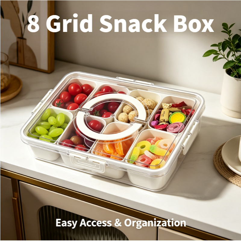 Food Snacks Wholesale - 8-delige snackbox met deksel, draagbare reisplank