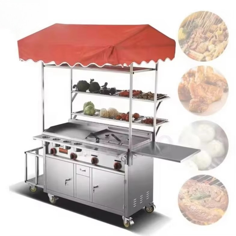 Food Snacks Catering - Mobiele foodtruck van roestvrij staal, ijscowagen