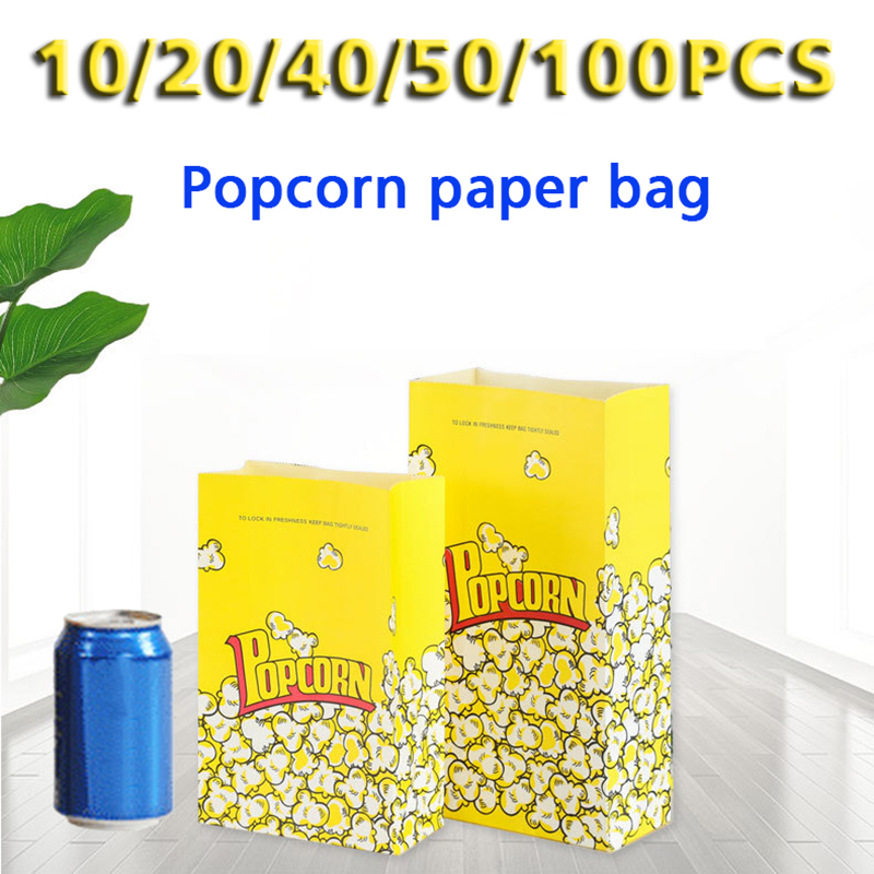 Food Snacks Candy - 10/20/30/50/100PCS Gele papieren zak Voedselzakken voor