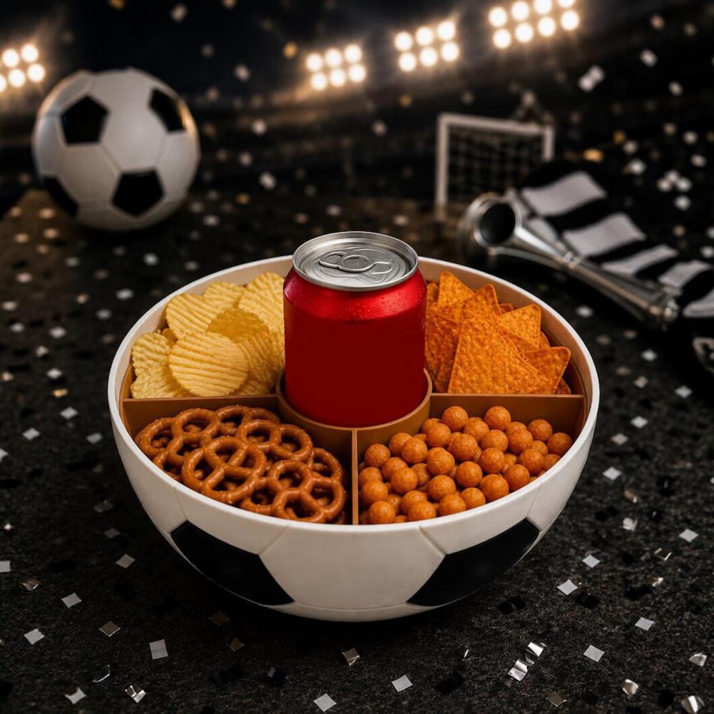 Food Snacks Game - Voedselveilige snackbak voetbal snackbak met 5
