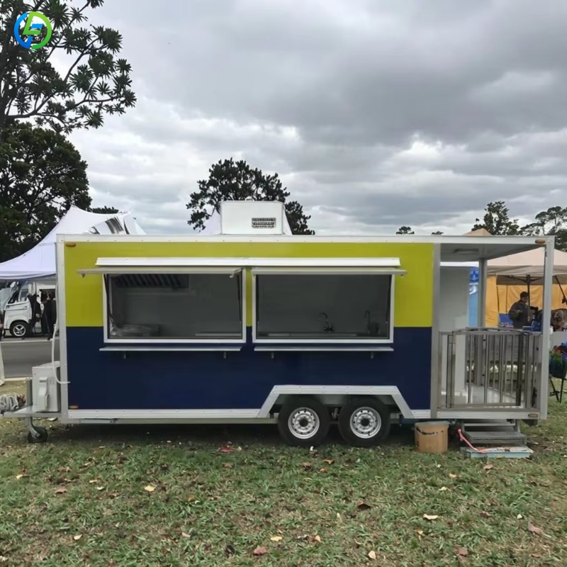 Food Truck With Snacks - Geïndividualiseerde koffie mini outdoor street catering