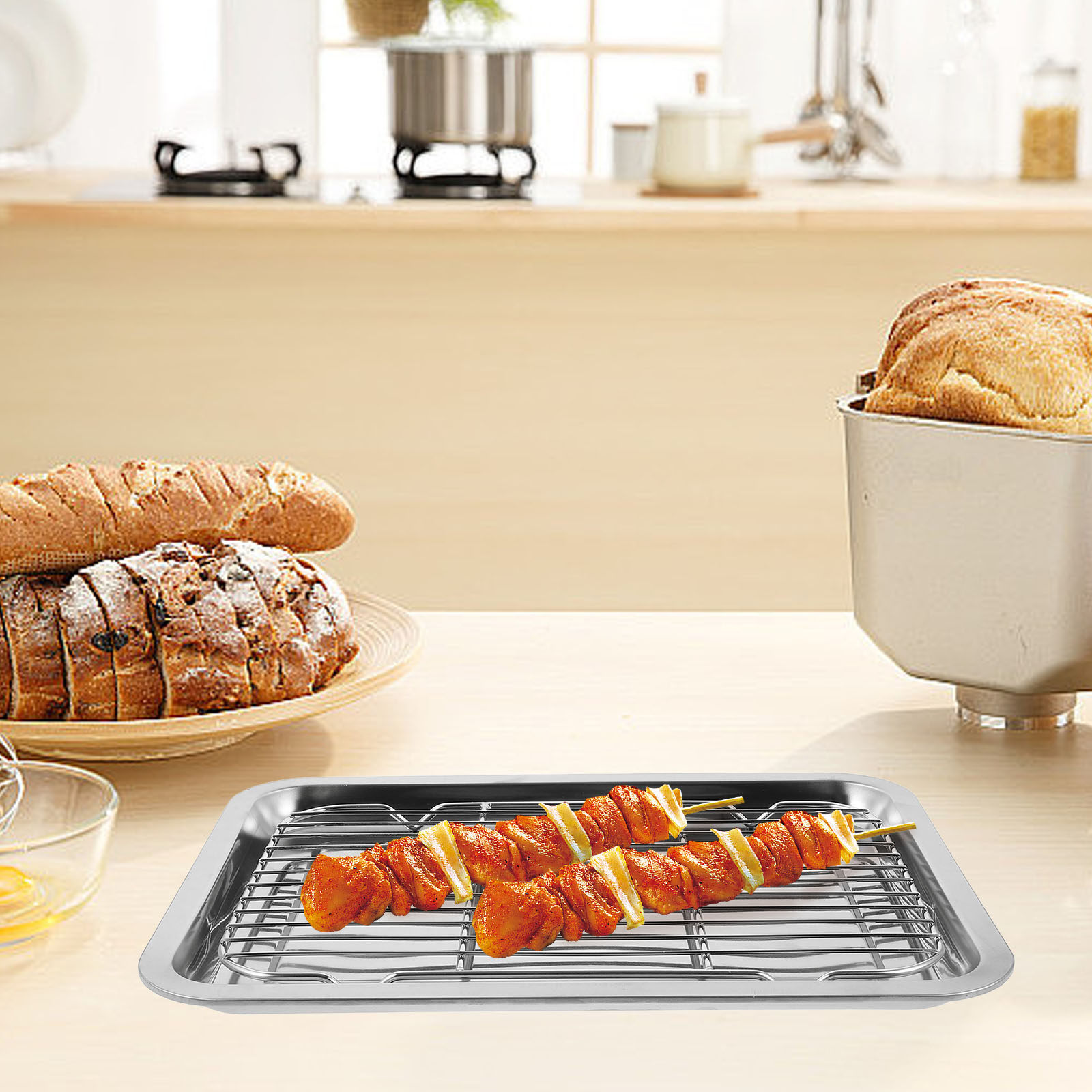 Food Snacks Restaurant - 1 Set RVS Draad Bakrek Koelblad