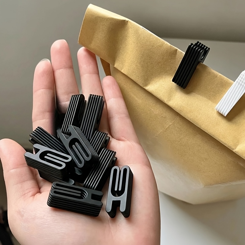 Food Snacks That Are Black - 10-pack zwarte snackzakjes-afsluitclips, afsluitclips voor voedselzakjes,