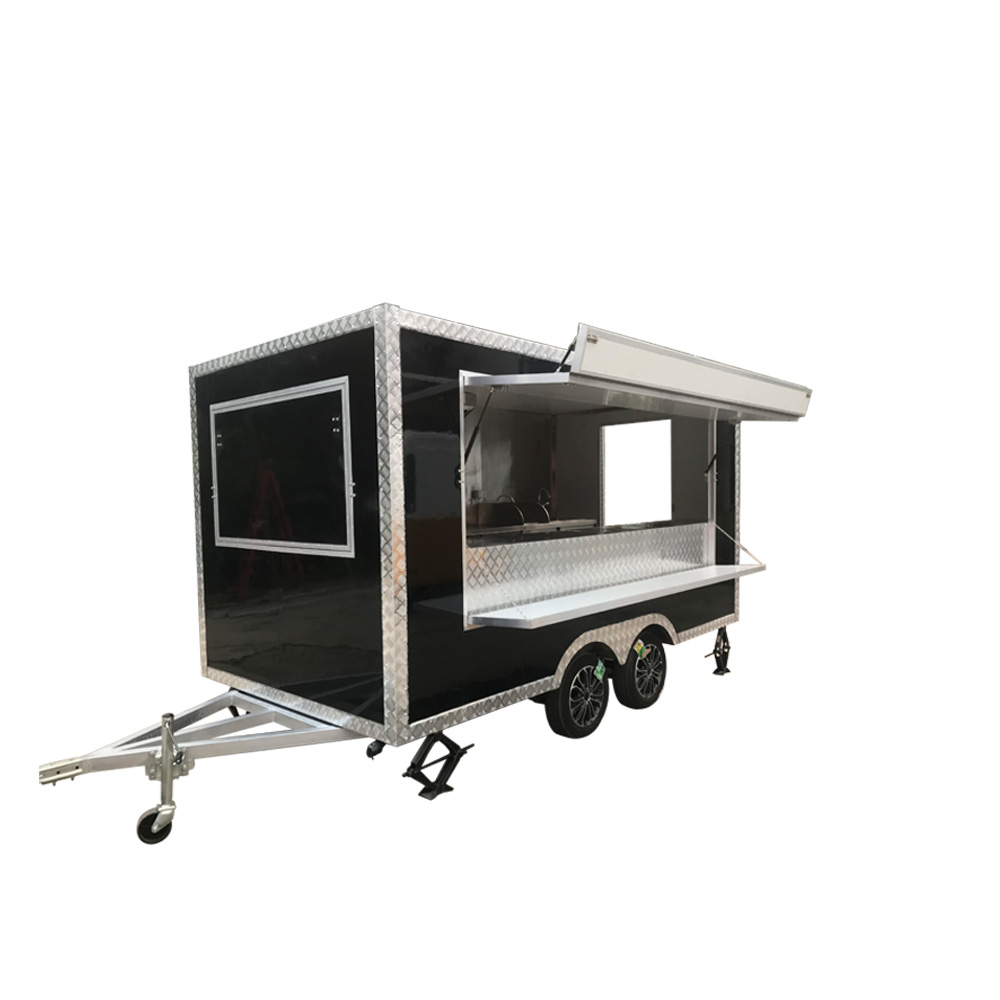 Food Snacks That Are Black - Grote ruimte vierkante fastfood trailer mobiele