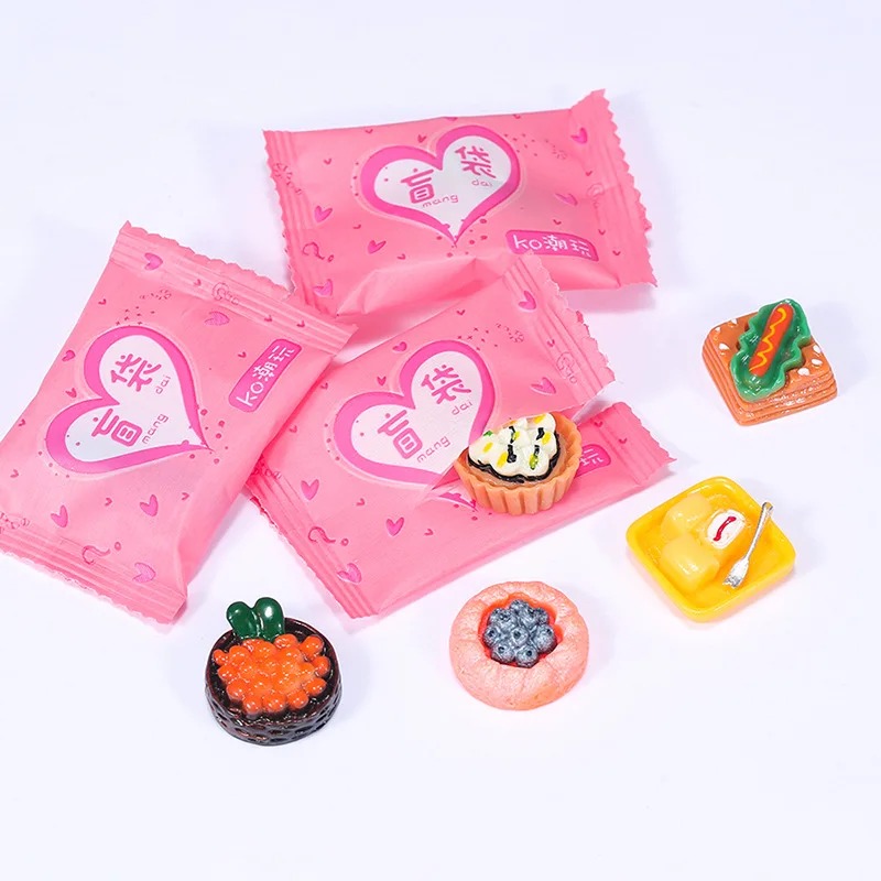 Food Snacks Drinks - Tas in willekeurige stijl Miniatuurvoedsel Speelgoed