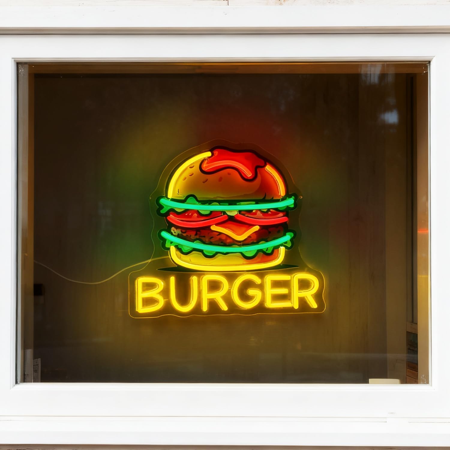 Burger Neon Sign, LED Hamburge - Food Snacks Restaurant recensie en prijs