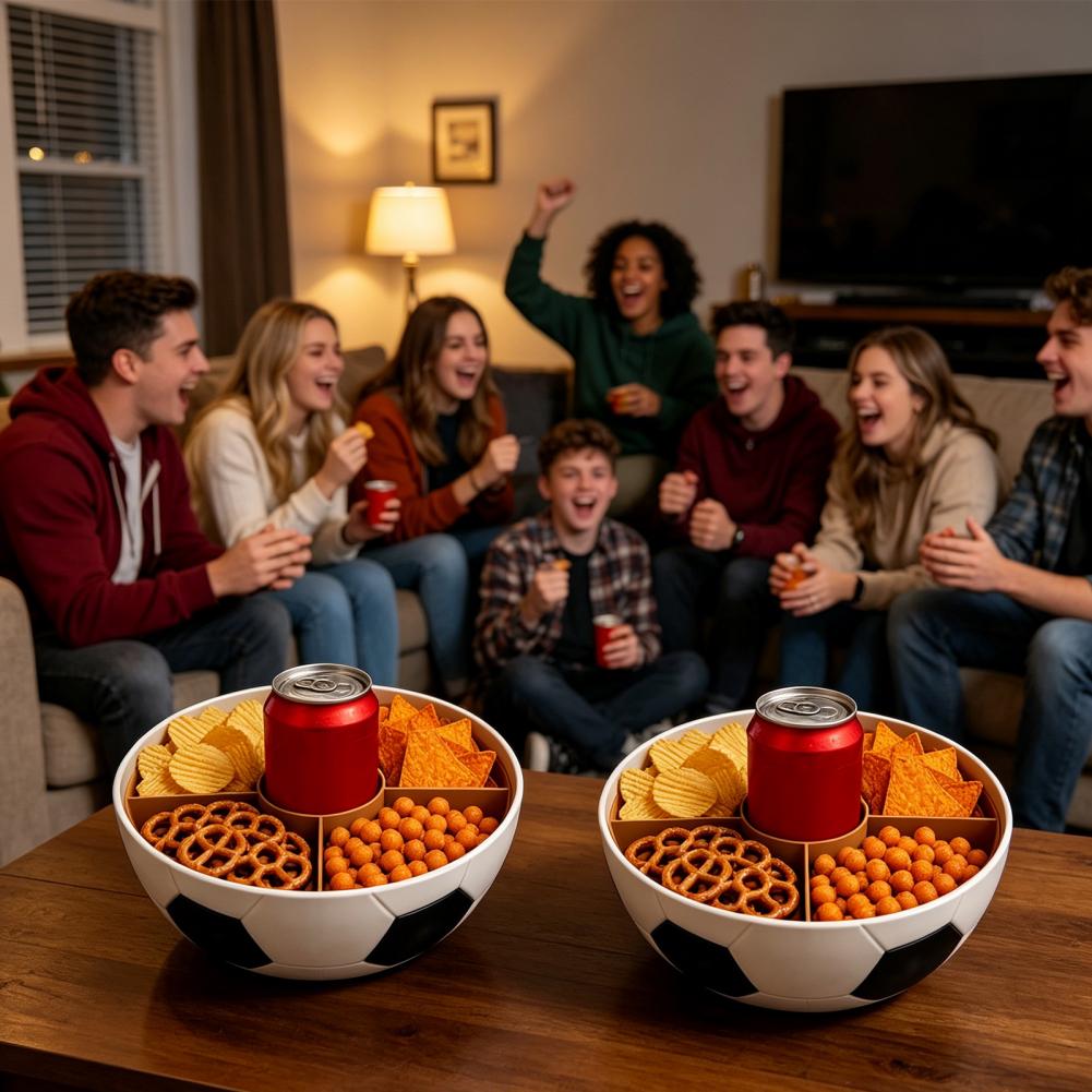 Voedselveilige snackbak voetba - Food Snacks Game recensie en prijs