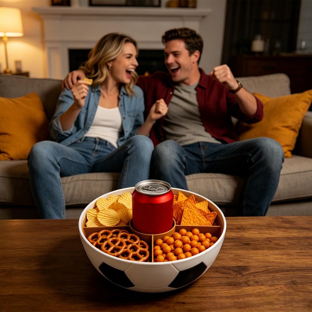 Voedselveilige snackbak voetba - Food Snacks Game recensie en prijs