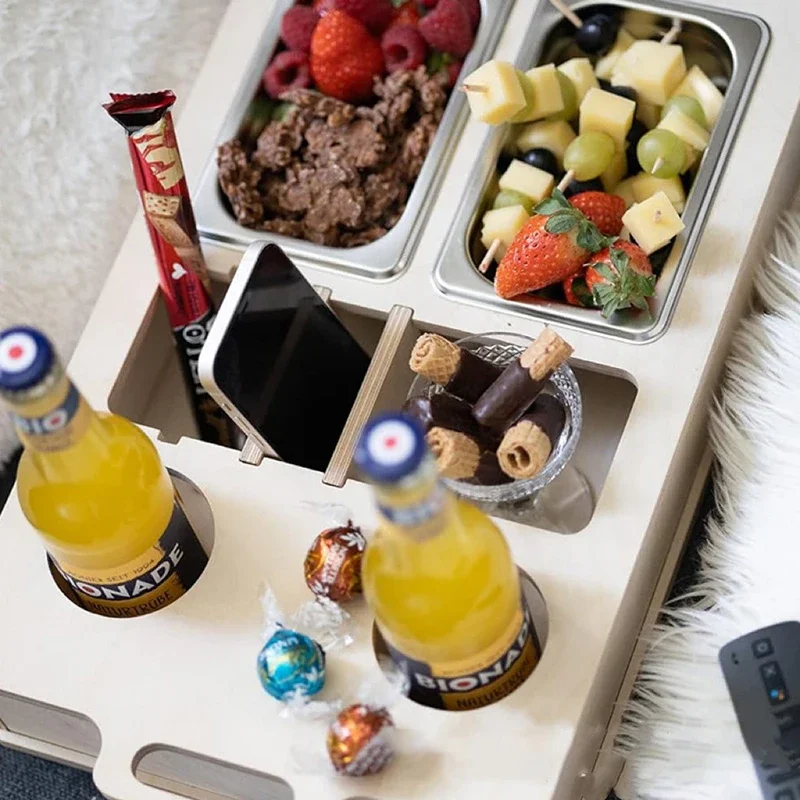 Rechthoek Bamboe Dienblad Desk - Food Snacks Drinks recensie en prijs