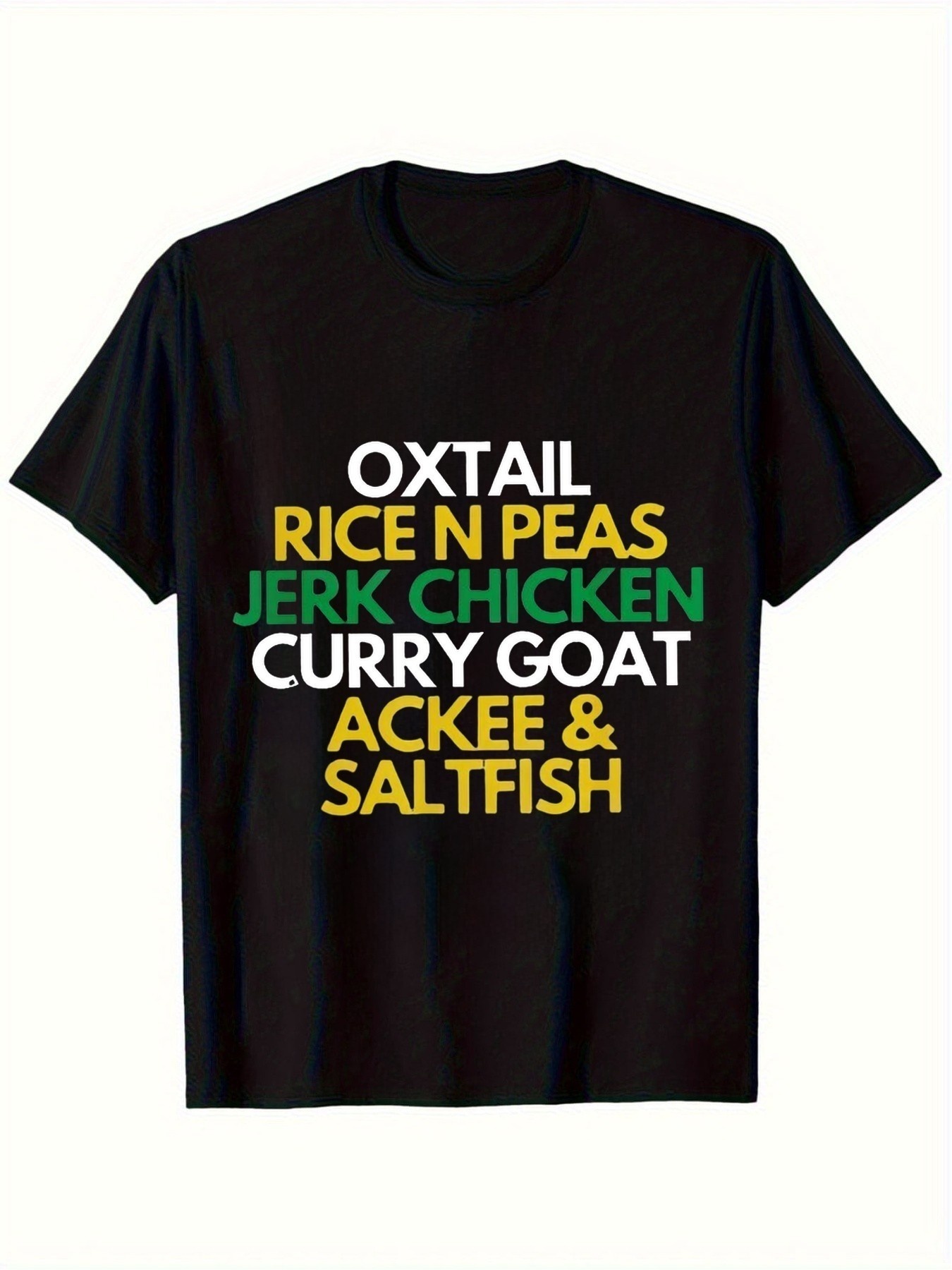 T-shirt met Jamaicaanse gerech - Jamaican Food Snacks recensie en prijs