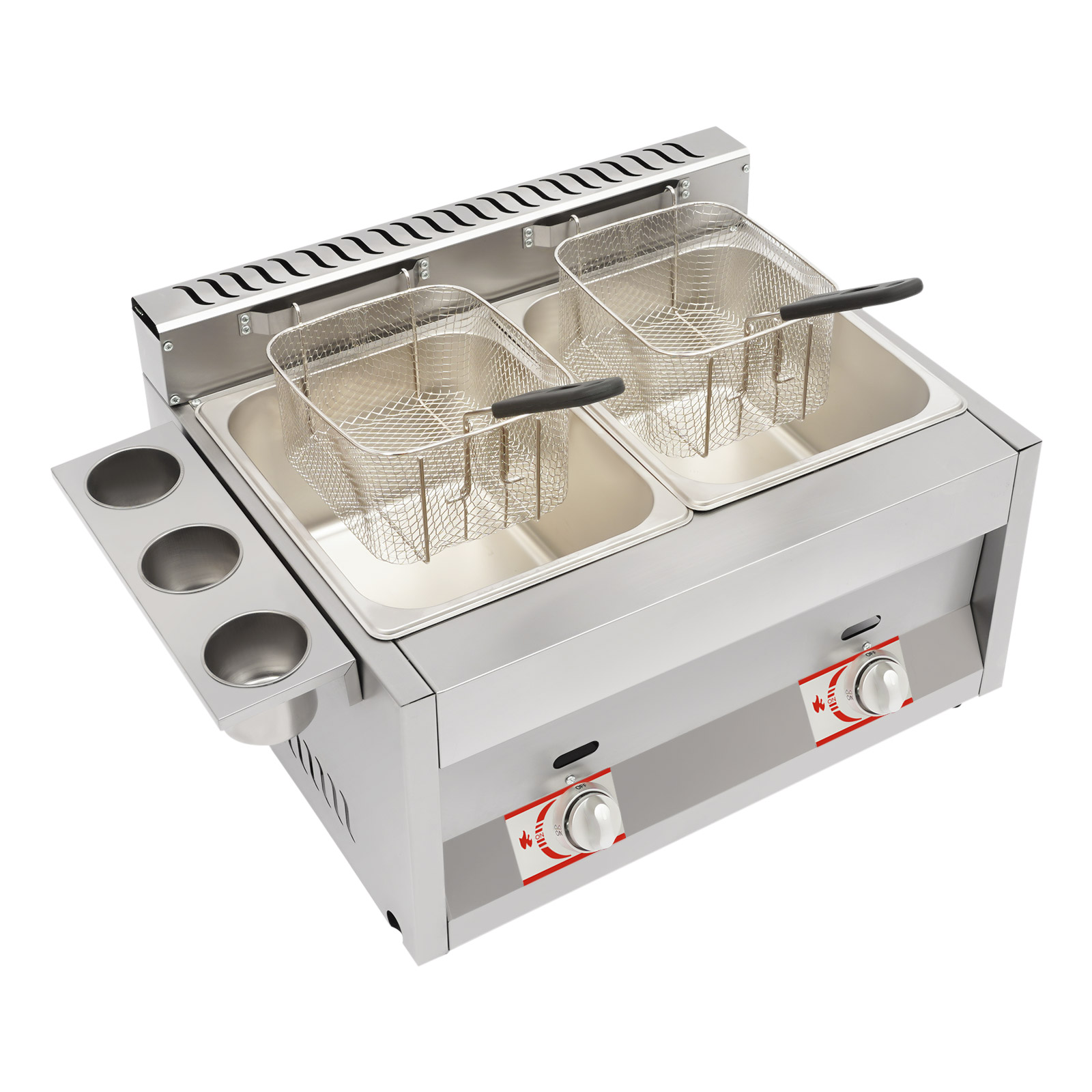 Commerciële friteuse met 2 tan - Food Snacks Restaurant recensie en prijs