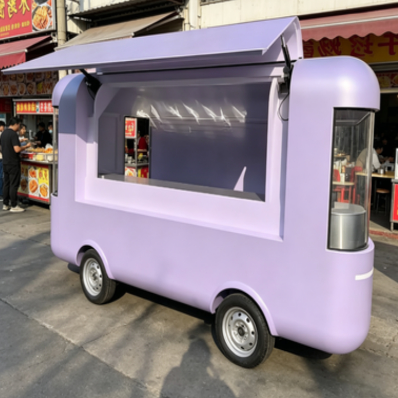 Ronde verplaatsbare foodtraile - Food Truck With Snacks recensie en prijs