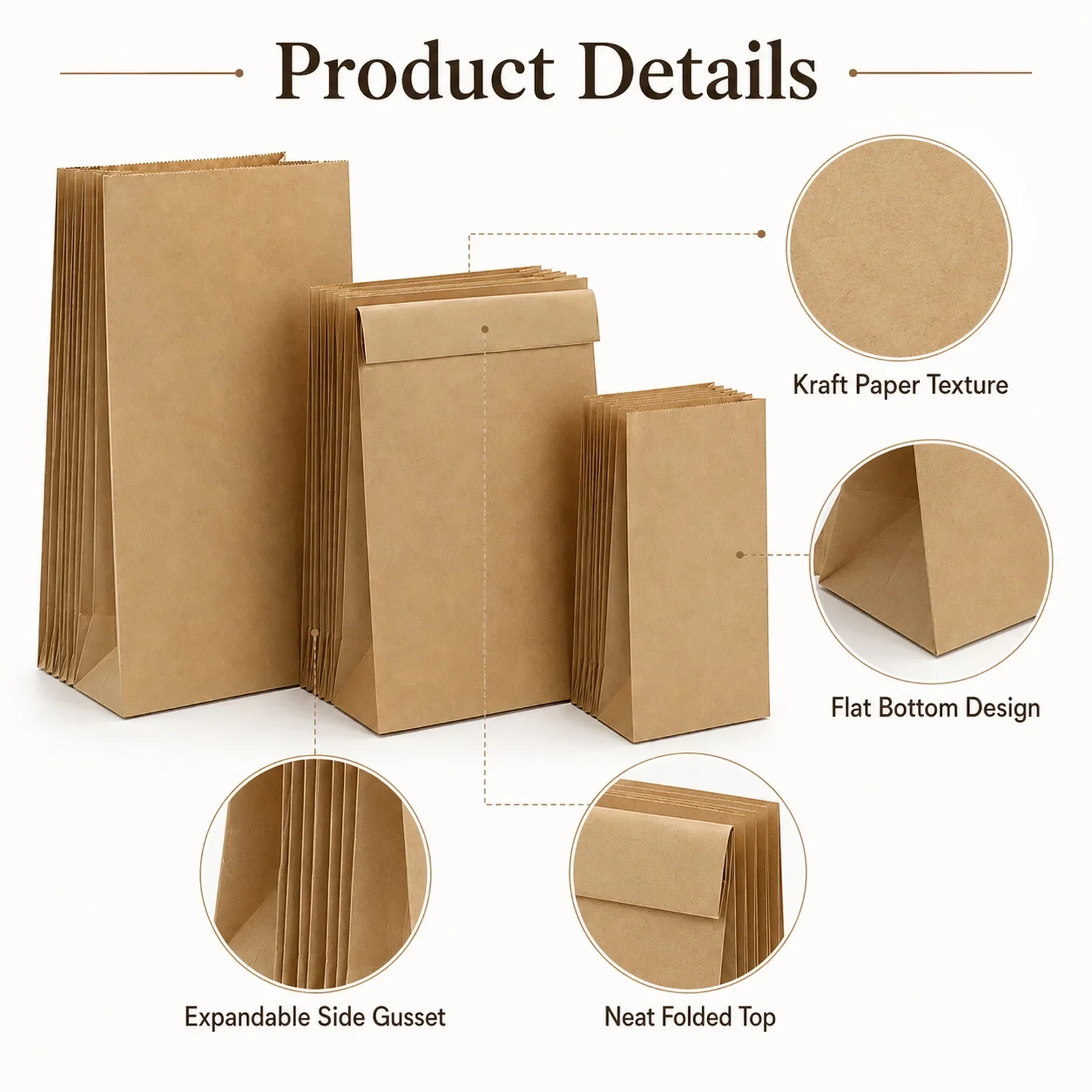 10-30 stuks kleine bruine kraf - Food Snacks Candy recensie en prijs