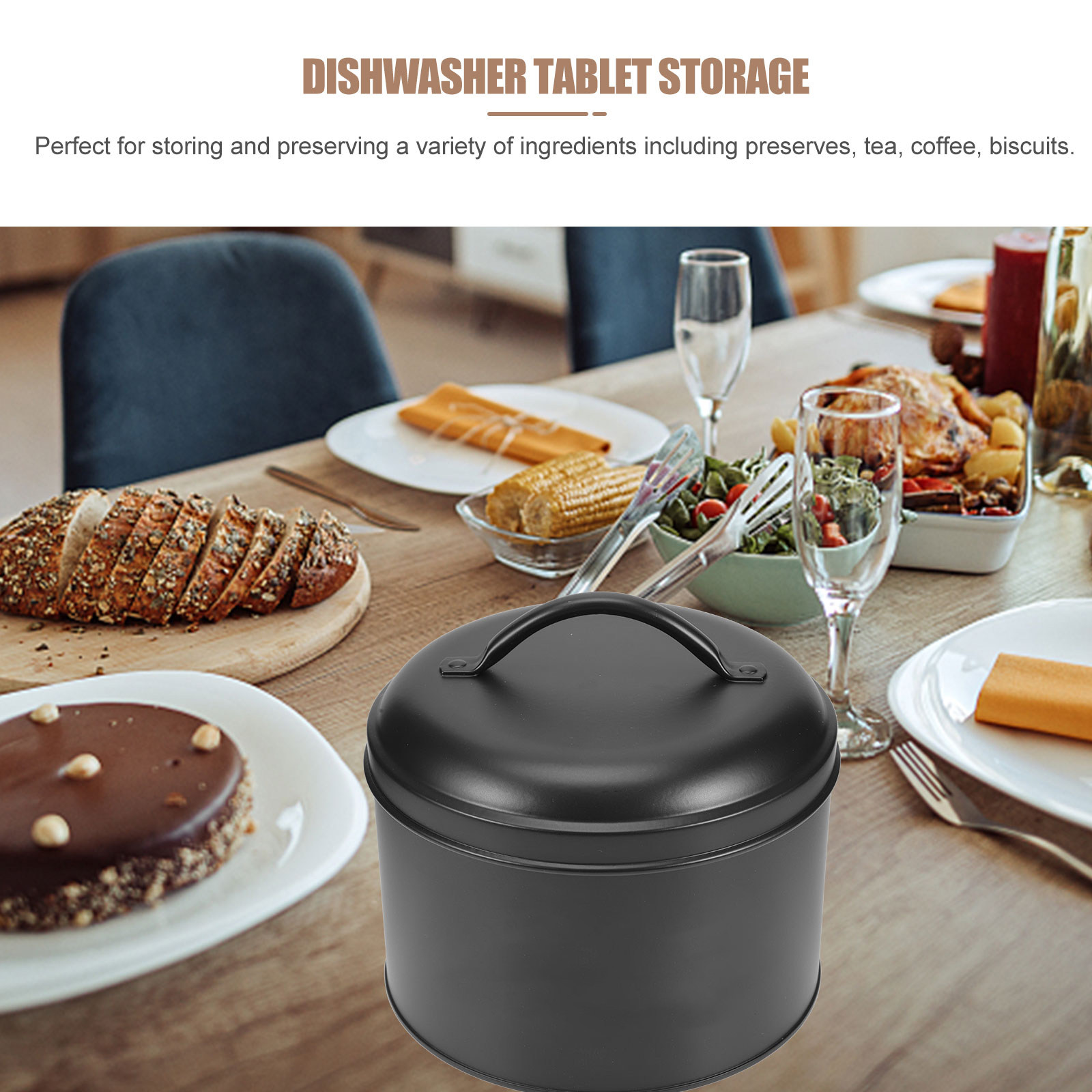 Metalen voedselopslagpot, luch - Food Snacks Candy recensie en prijs