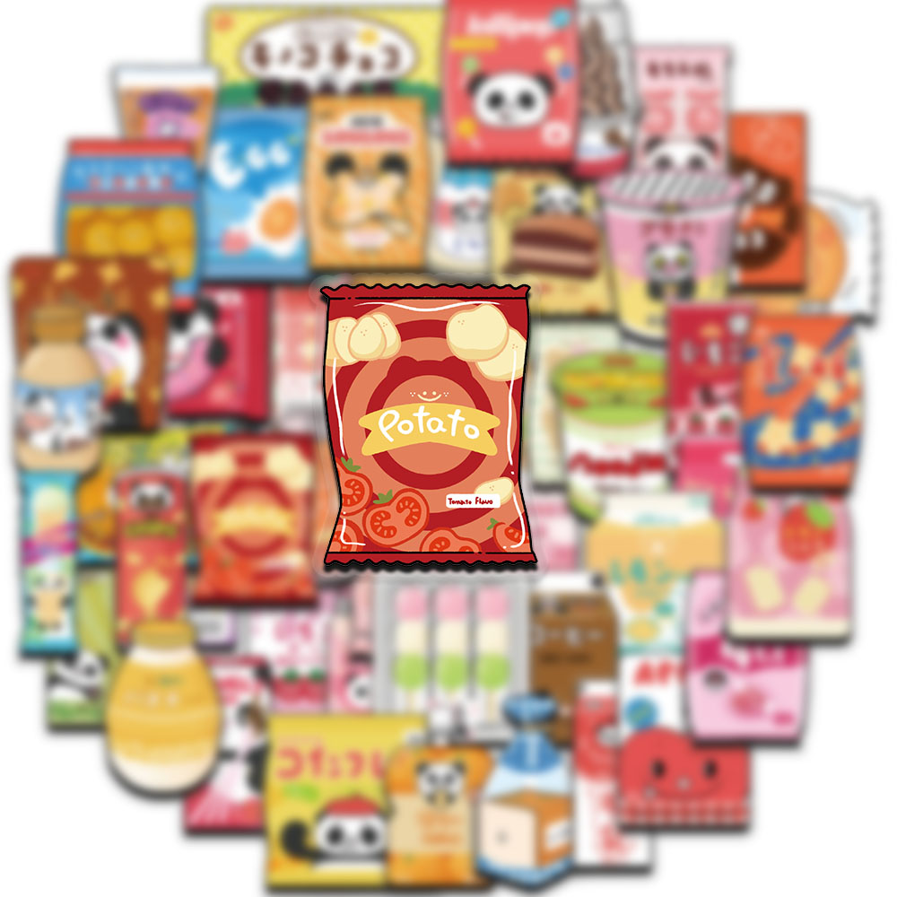 50 stuks voedselstickers voor  - Food Snacks Wholesale recensie en prijs