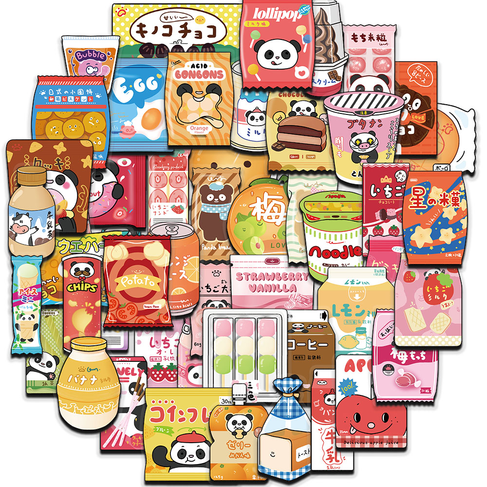 50 stuks voedselstickers voor  - Food Snacks Wholesale recensie en prijs