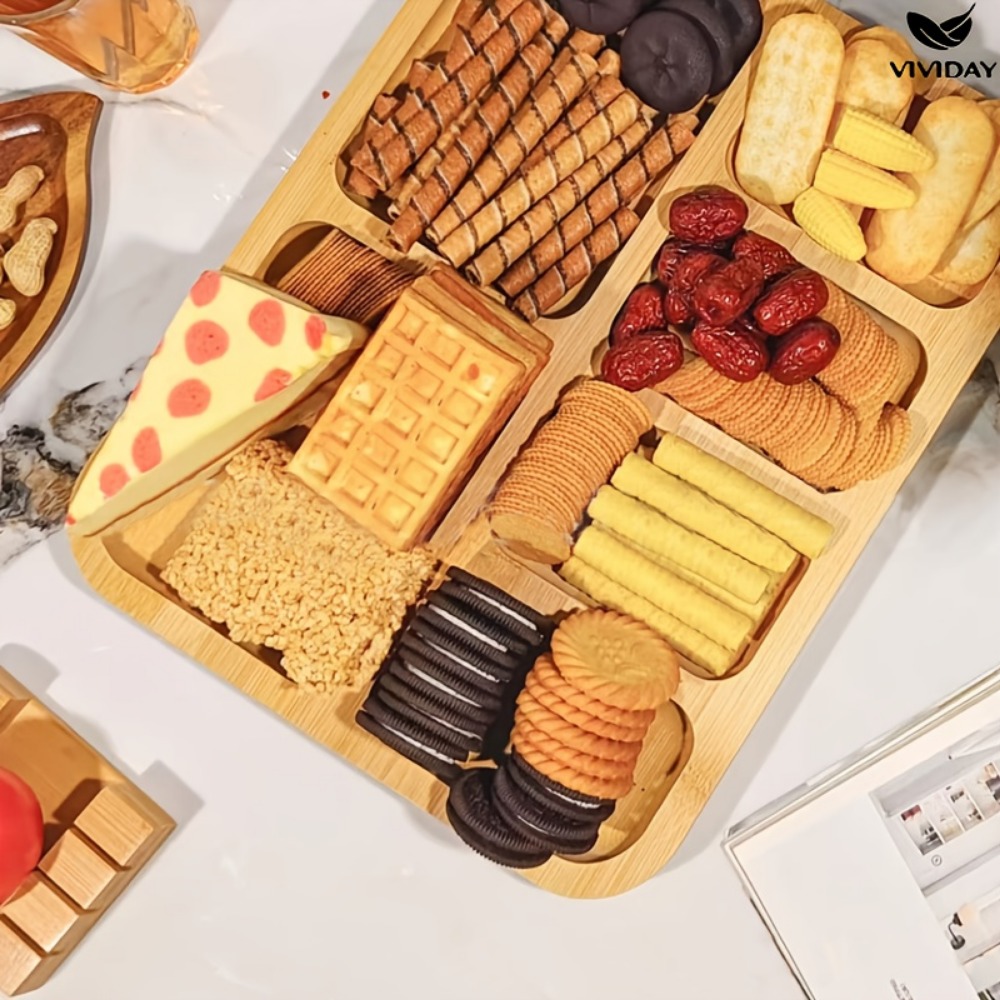 Houten snackplateau met compar - Food Snacks In Japan recensie en prijs